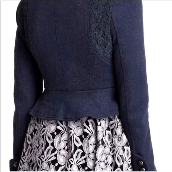 Free People Military Cropped Jacket Size 8 - Picture 5 of 8